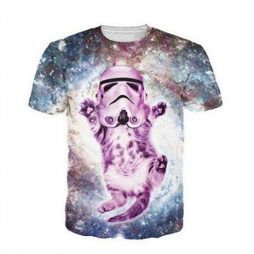 Cute Kitty Cat  Fashion Space Galaxy T-shirt