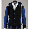 Mens Slim Fit Baseball Jacket Varsity Hoodies